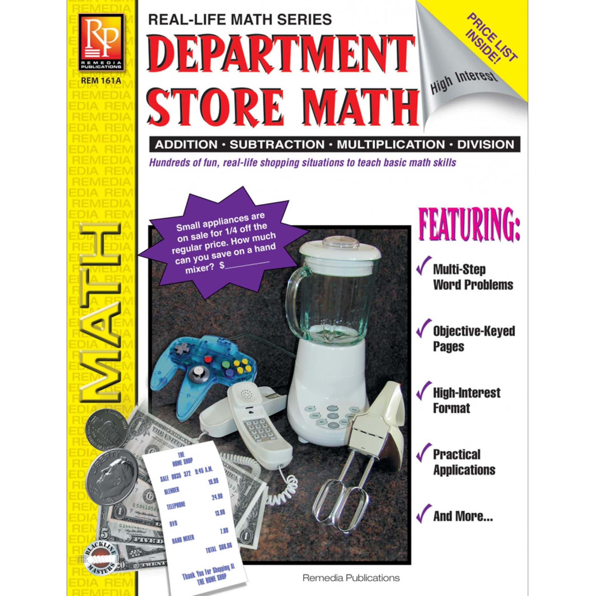 Department Store Math Activity Book, Grade Level: 4-8